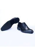 Oxford Lace-Up Shoes With Broguing - Zest Mélange 