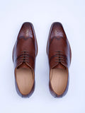 Oxford Lace-Up Shoes With Broguing (Tan)