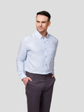 Classic Button-Down Stripe Shirt - Zest Mélange 