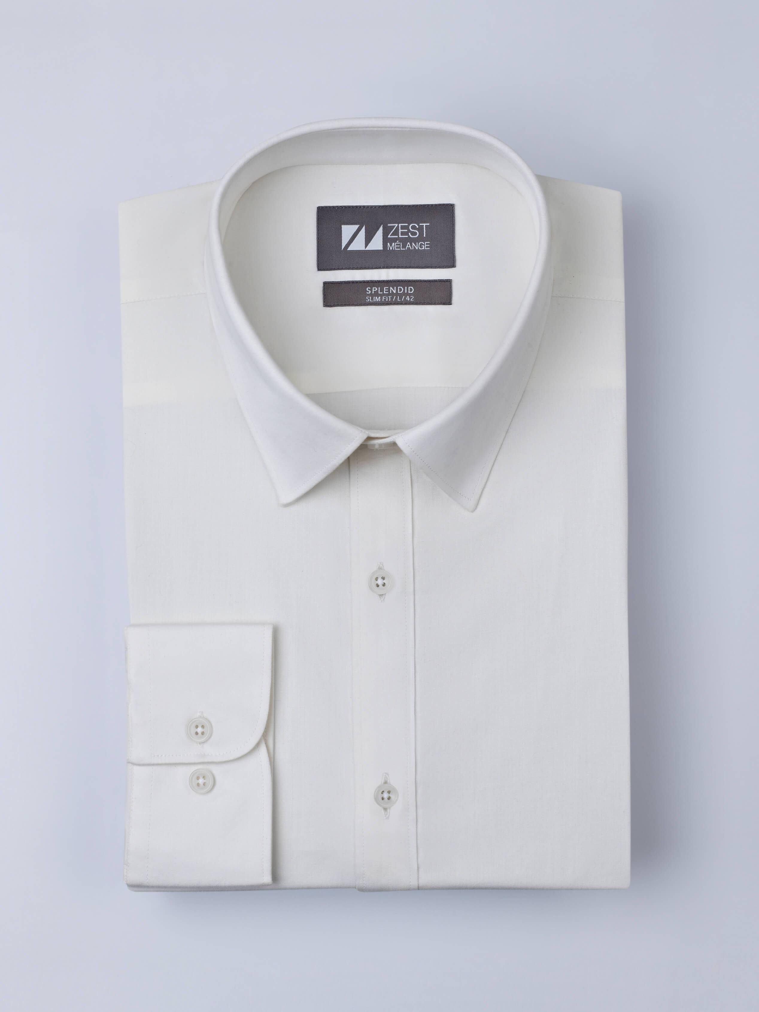 Cream Classic Shirt - Zest Mélange