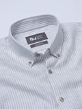 Classic Button-Down Stripe Shirt (Beige) - Zest Mélange 