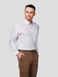 Classic Button-Down Stripe Shirt (Beige) - Zest Mélange 