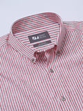 Classic Button-Down Stripe Shirt (Red) - Zest Mélange 