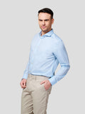 Cut Way Collar Shirt With Contrast Piping Detail - Zest Mélange 