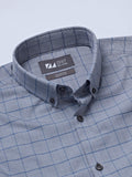 Classic Button Down Checks Shirt - Zest Mélange 