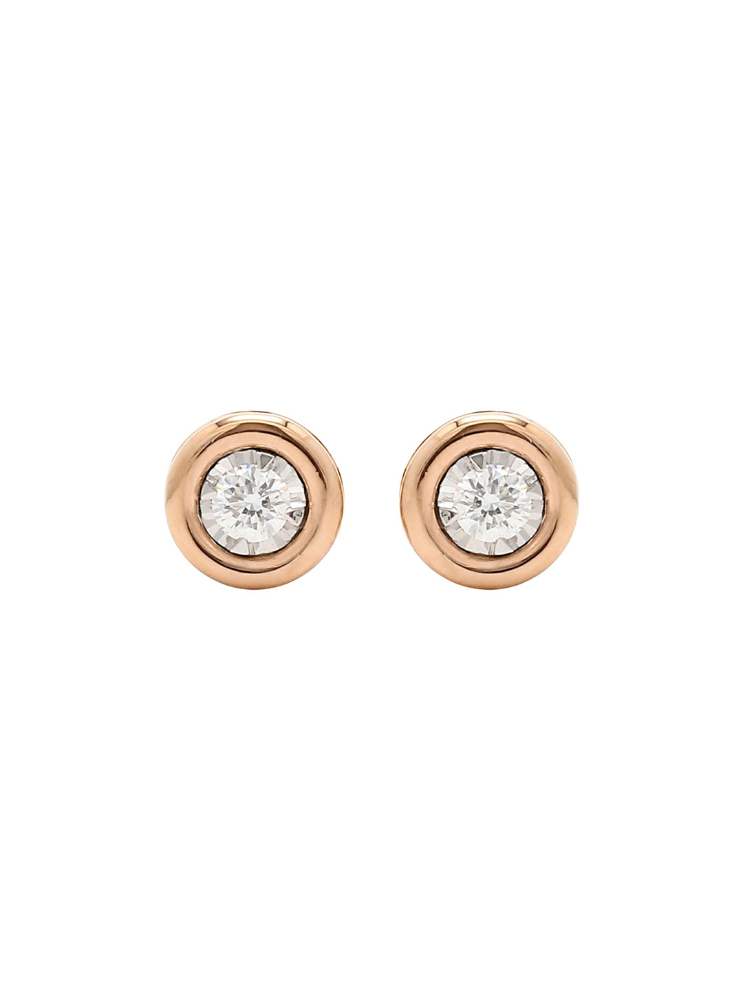 Real Diamond Illusion Solitaire Earring - Zest Mélange 
