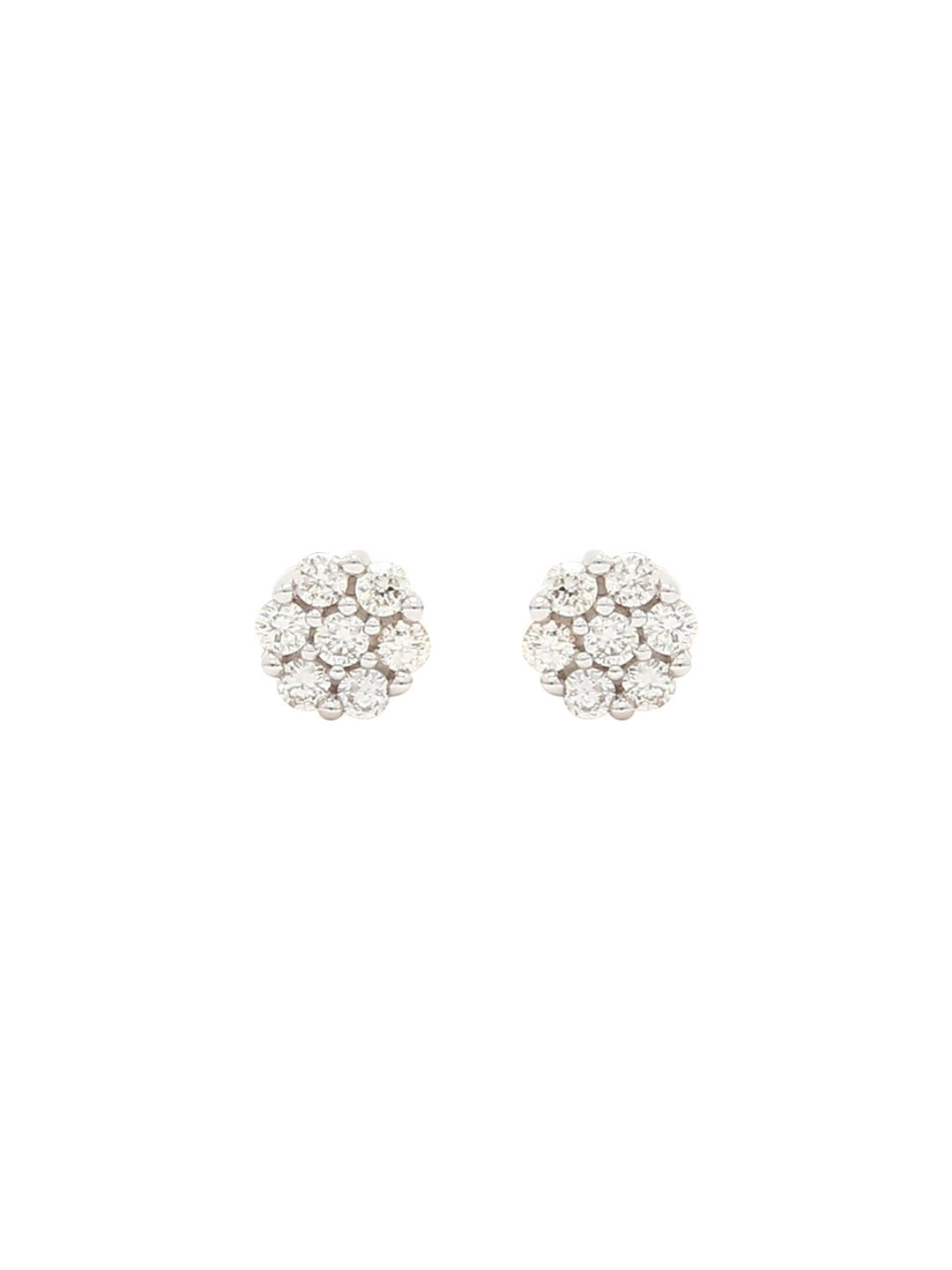 Real Diamond Cluster Stud Earring (Rose Gold) - Zest Mélange 