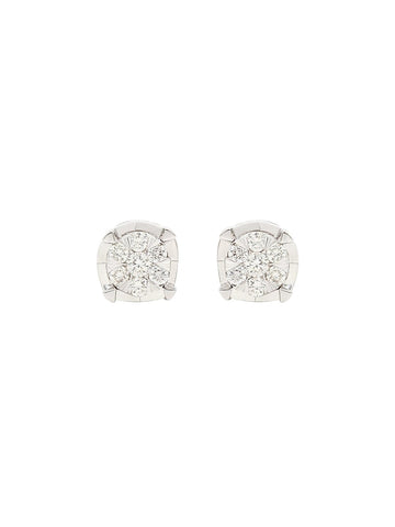 Real Diamond Illussion Cluster Stud Earring - Zest Mélange 
