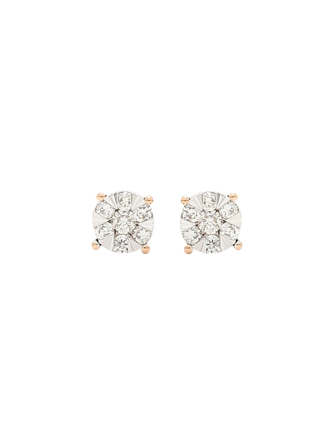 Real Diamond Illussion Cluster Stud Earring - Zest Mélange 