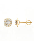 Real Diamond Illussion Cluster Stud Earring - Zest Mélange 