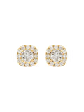 Real Diamond Illussion Cluster Stud Earring - Zest Mélange 