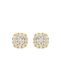 Real Diamond Illussion Cluster Stud Earring - Zest Mélange 