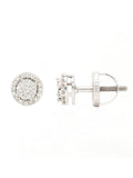 Real Diamond Illussion Cluster Stud Earring