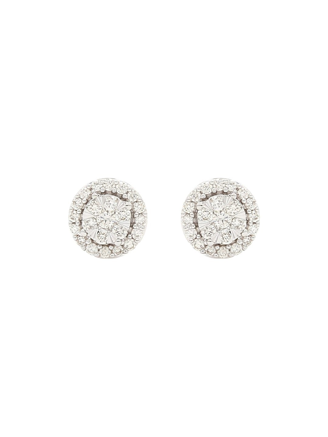 Real Diamond Illussion Cluster Stud Earring - Zest Mélange 
