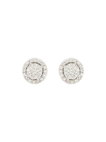 Real Diamond Illussion Cluster Stud Earring - Zest Mélange 