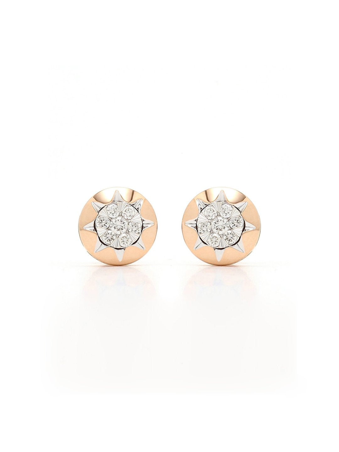 Real Diamond Illussion Cluster Stud Earring - Zest Mélange 