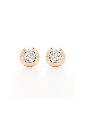 Real Diamond Illussion Cluster Stud Earring - Zest Mélange 