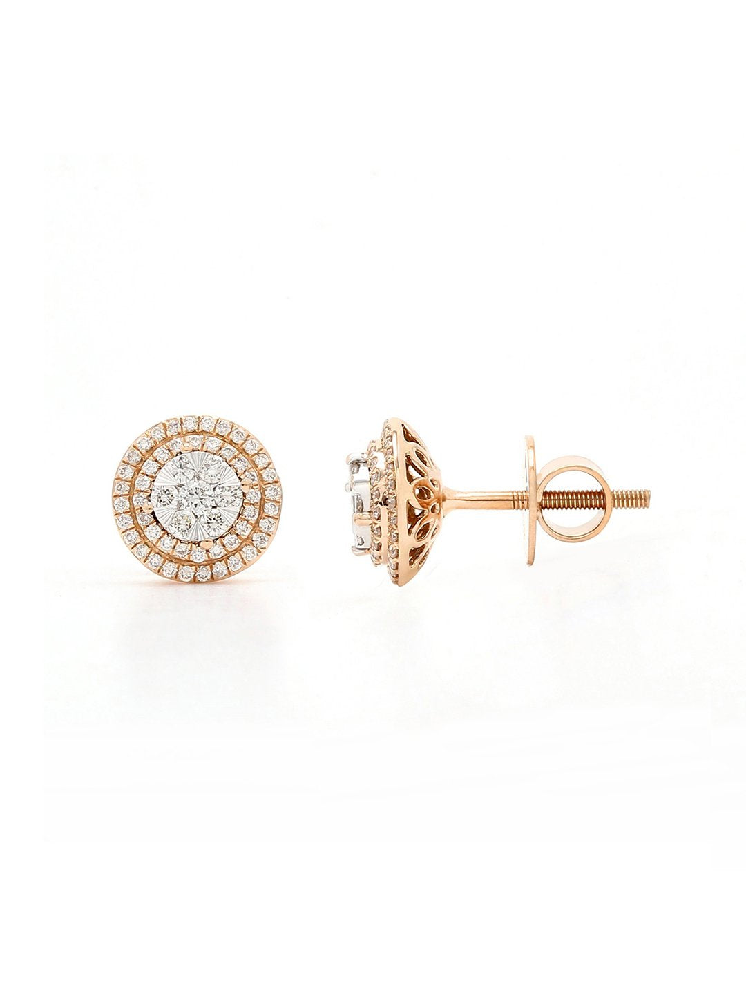 Real Diamond Illussion Cluster Stud Earring - Zest Mélange 