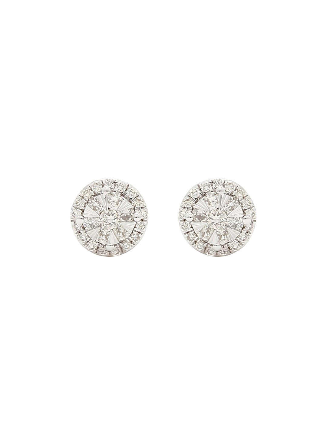 Real Diamond Illussion Cluster Stud Earring - Zest Mélange 