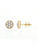 Real Diamond Illussion Cluster Stud Earring - Zest Mélange 