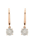 Real Diamond Illussion Cluster Dangling Earring - Zest Mélange 
