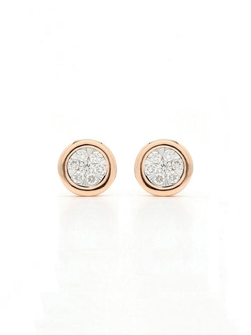 Real Diamond Illussion Cluster Stud Earring - Zest Mélange 