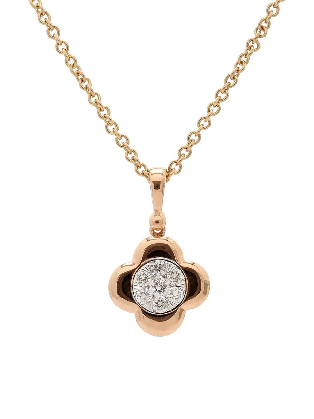 Real Diamond Illussion Cluster Pendant With Chain - Zest Mélange 