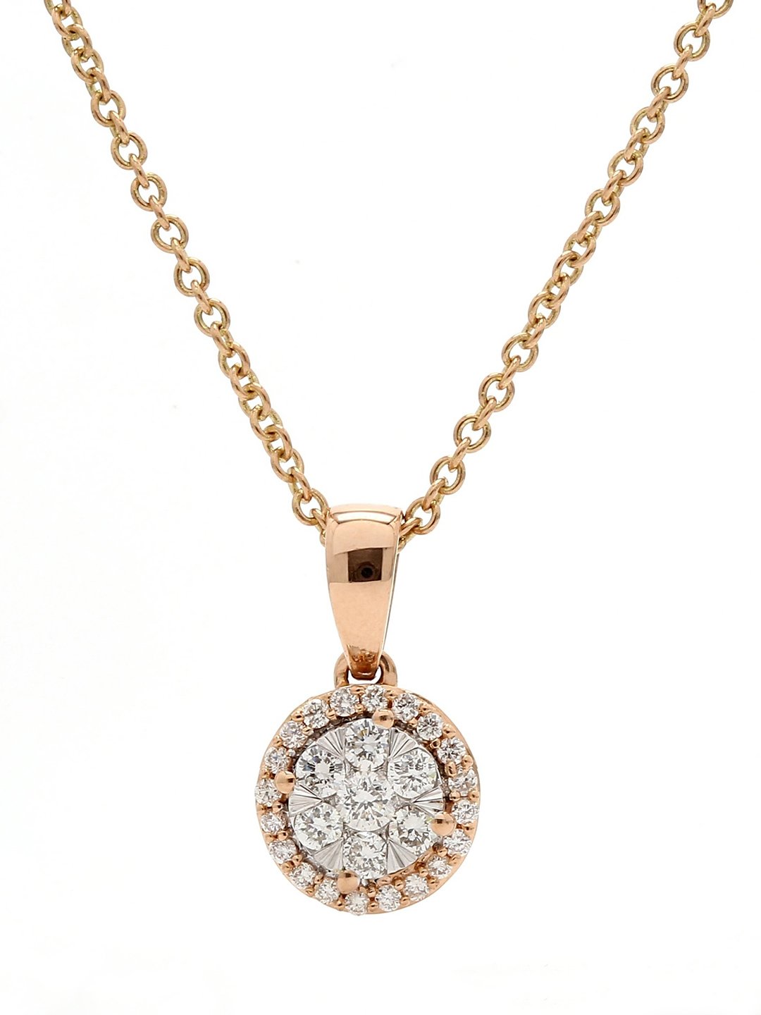 Real Diamond Illussion Cluster Pendant With Chain - Zest Mélange 