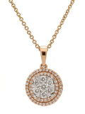 Real Diamond Illusion Cluster Pendant With Chain