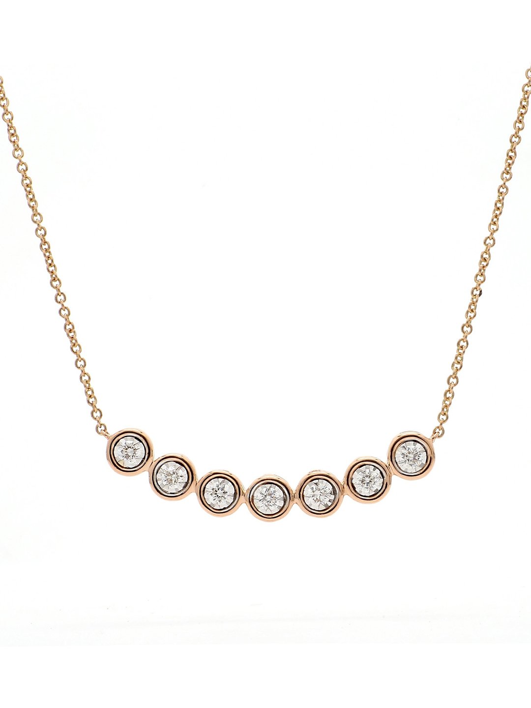Real Diamond Illussion Solitaire Pendant With Diamonds by the yard Chain - Zest Mélange 
