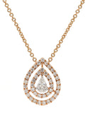 Real Diamond Illussion Solitaire Pendant With Diamonds by the yard Chain - Zest Mélange 