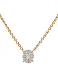 Real Diamond Illussion Cluster Pendant With Diamonds by the yard Chain - Zest Mélange 