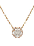 Real Diamond Illussion Solitaire Pendant With Diamonds by the yard Chain - Zest Mélange 