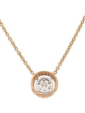 Real Diamond Illussion Solitaire Pendant With Diamonds by the yard Chain - Zest Mélange 