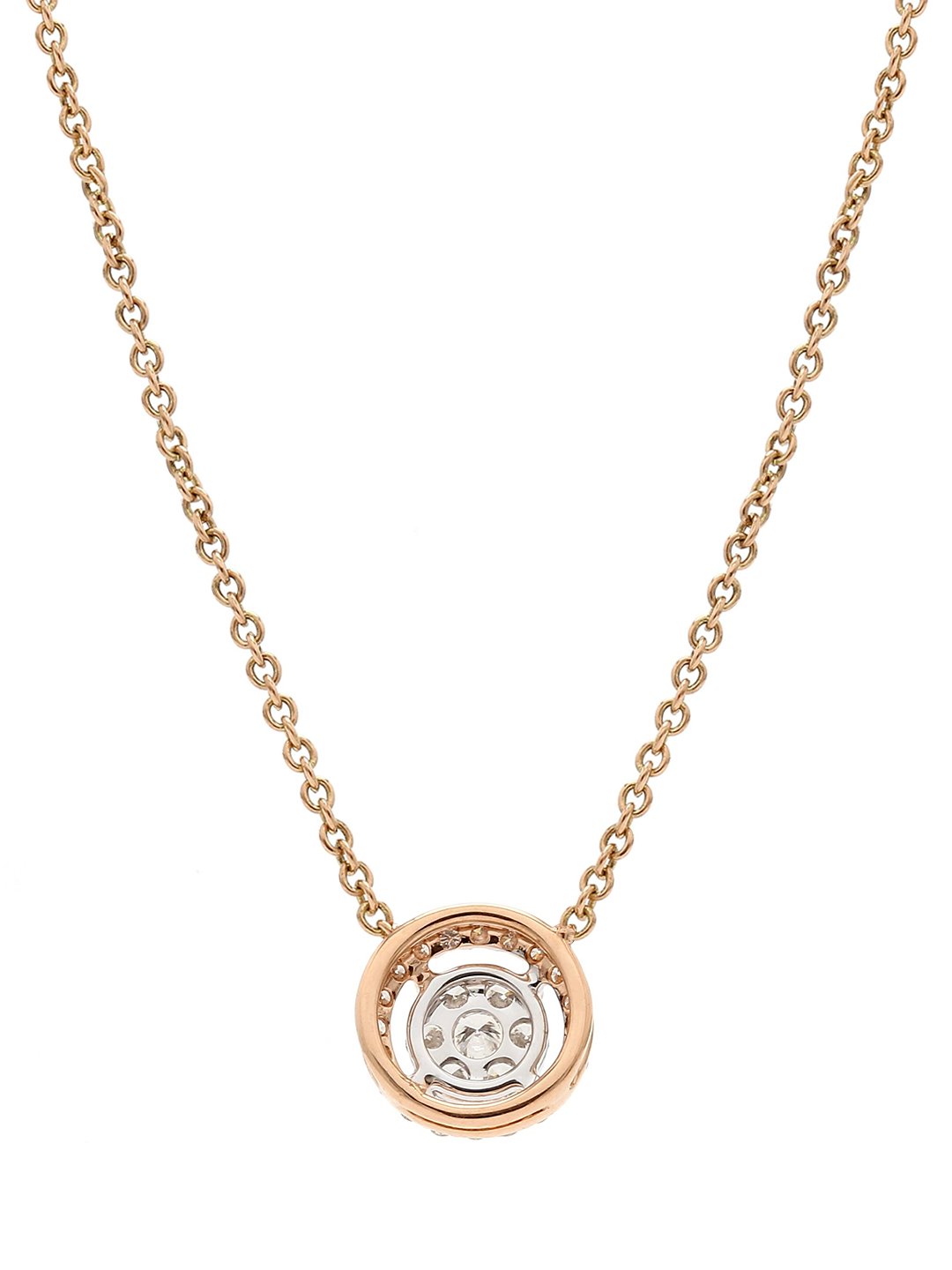 Real Diamond Illussion Solitaire Pendant With Diamonds by the yard Chain - Zest Mélange 