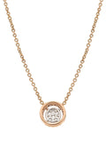 Real Diamond Illussion Solitaire Pendant With Diamonds by the yard Chain - Zest Mélange 