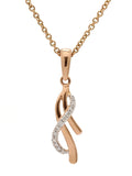 Real Diamond Curve Pendant With Chain - Zest Mélange 
