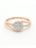 Real Diamond Cluster Ring