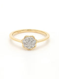 Real Diamond Cluster Ring