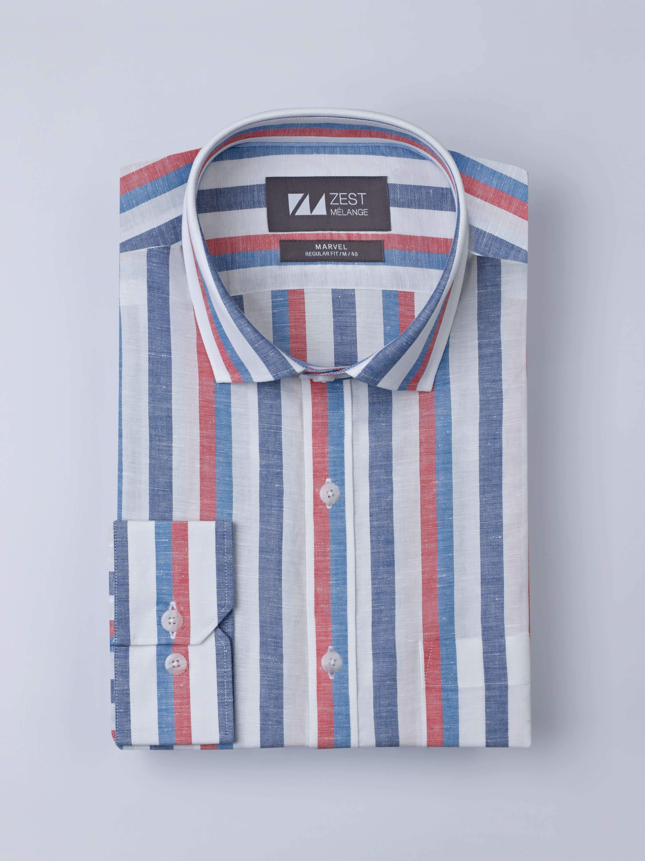 Candy Stripe Shirt - Zest Mélange