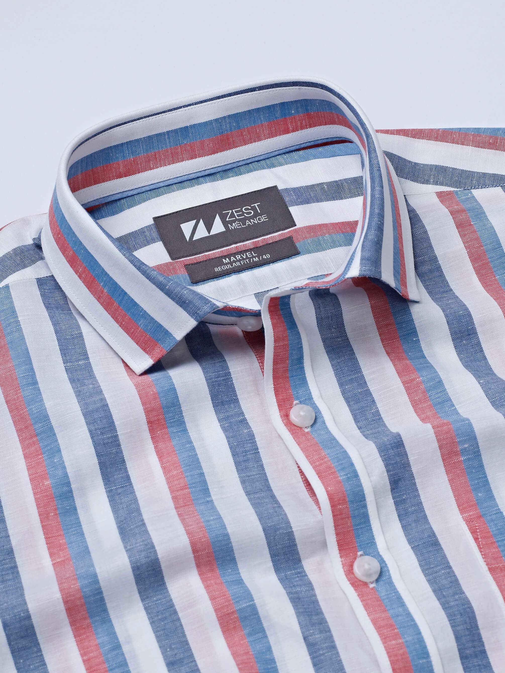 Candy Stripe Shirt - Zest Mélange