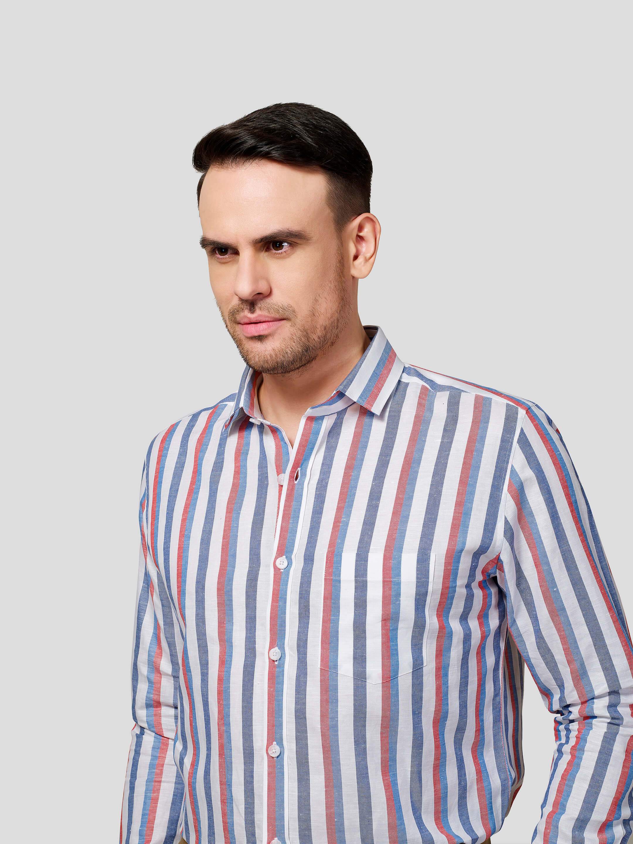 Candy Stripe Shirt - Zest Mélange