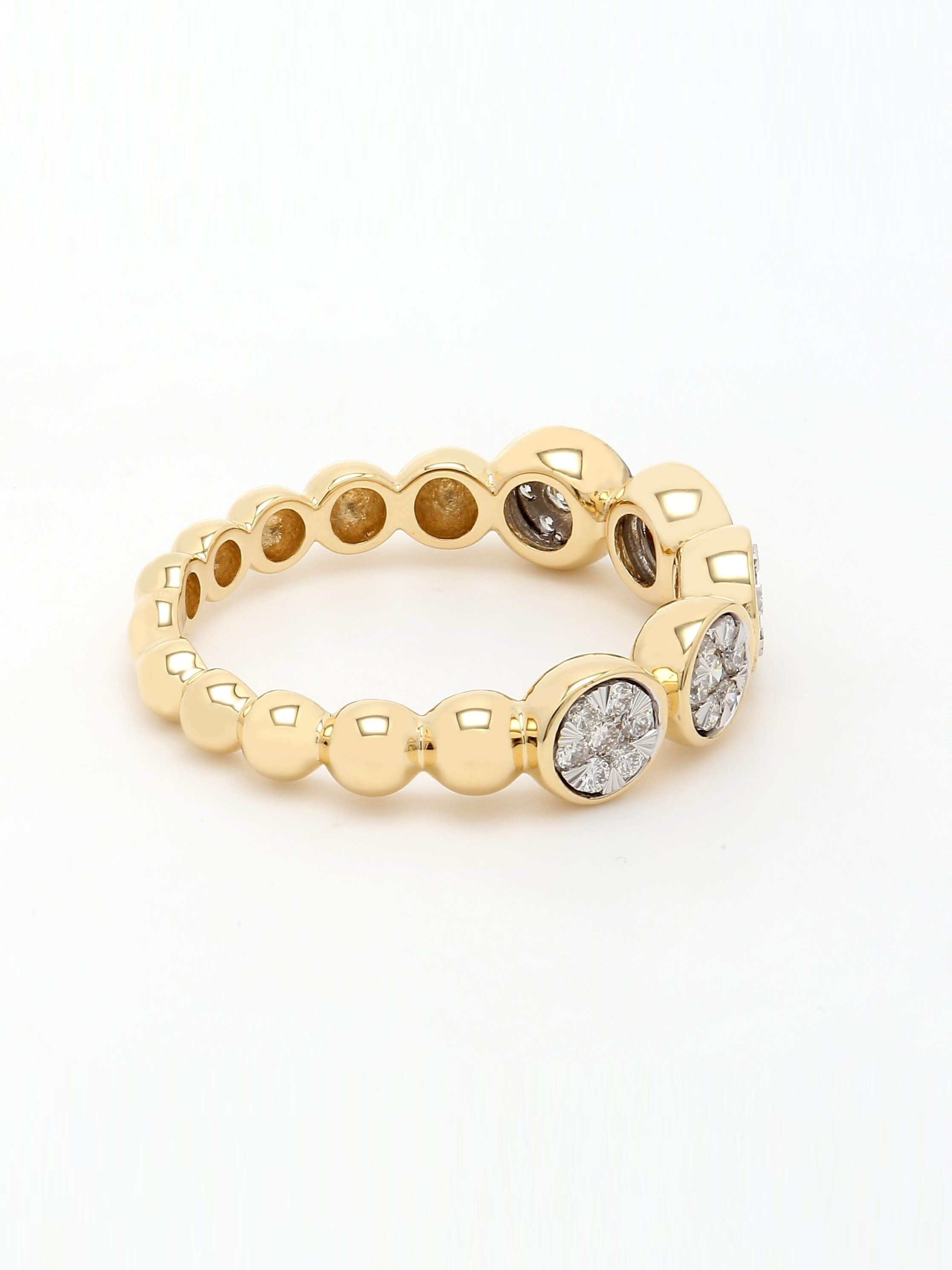 Real Diamond Illussion Cluster Band Ring - Zest Mélange 