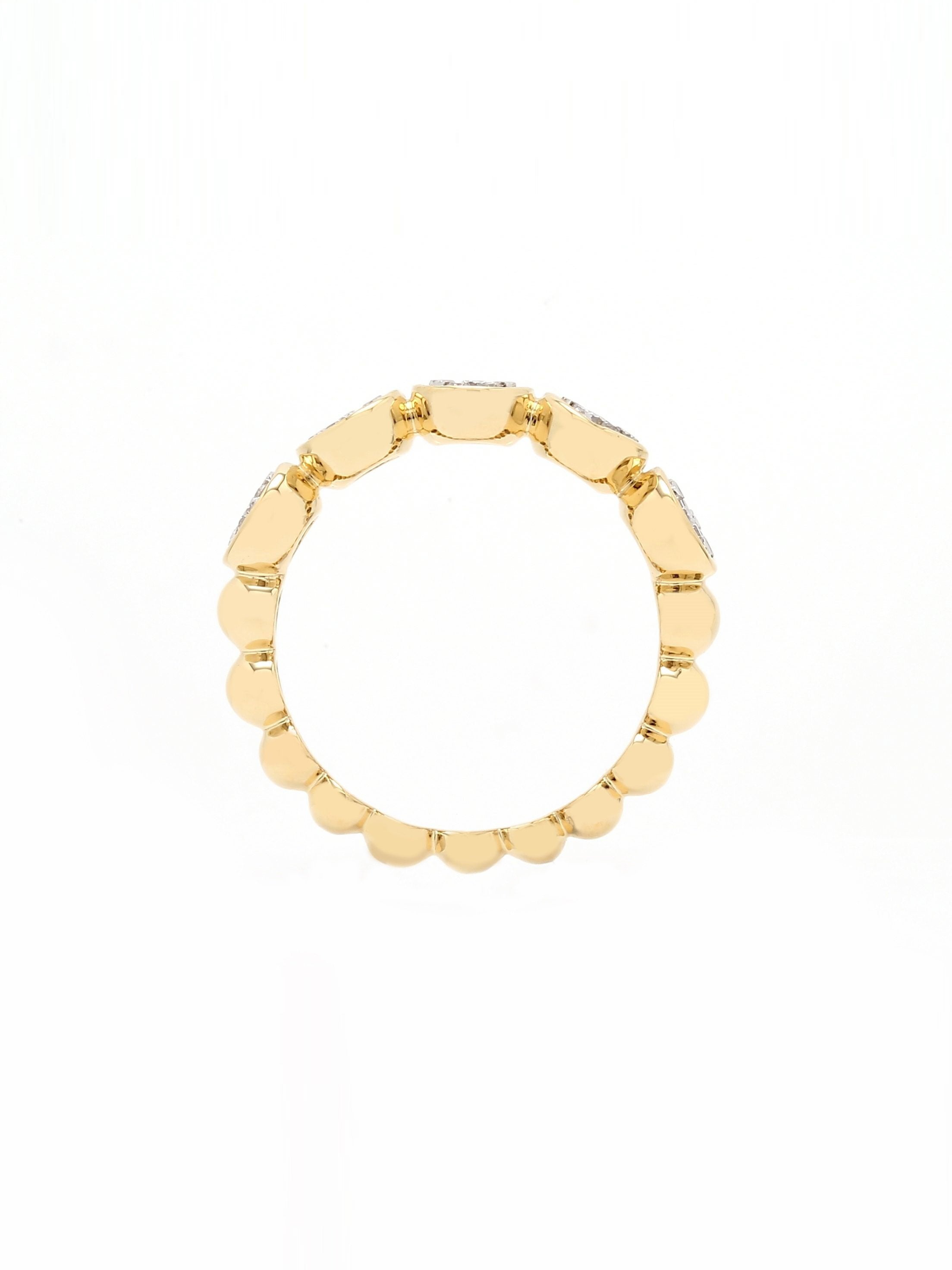 Real Diamond Illussion Cluster Band Ring - Zest Mélange 