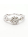 Real Diamond Cluster Ring