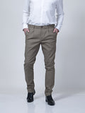 Adjustable Waist Band Detail Chino - Zest Mélange 