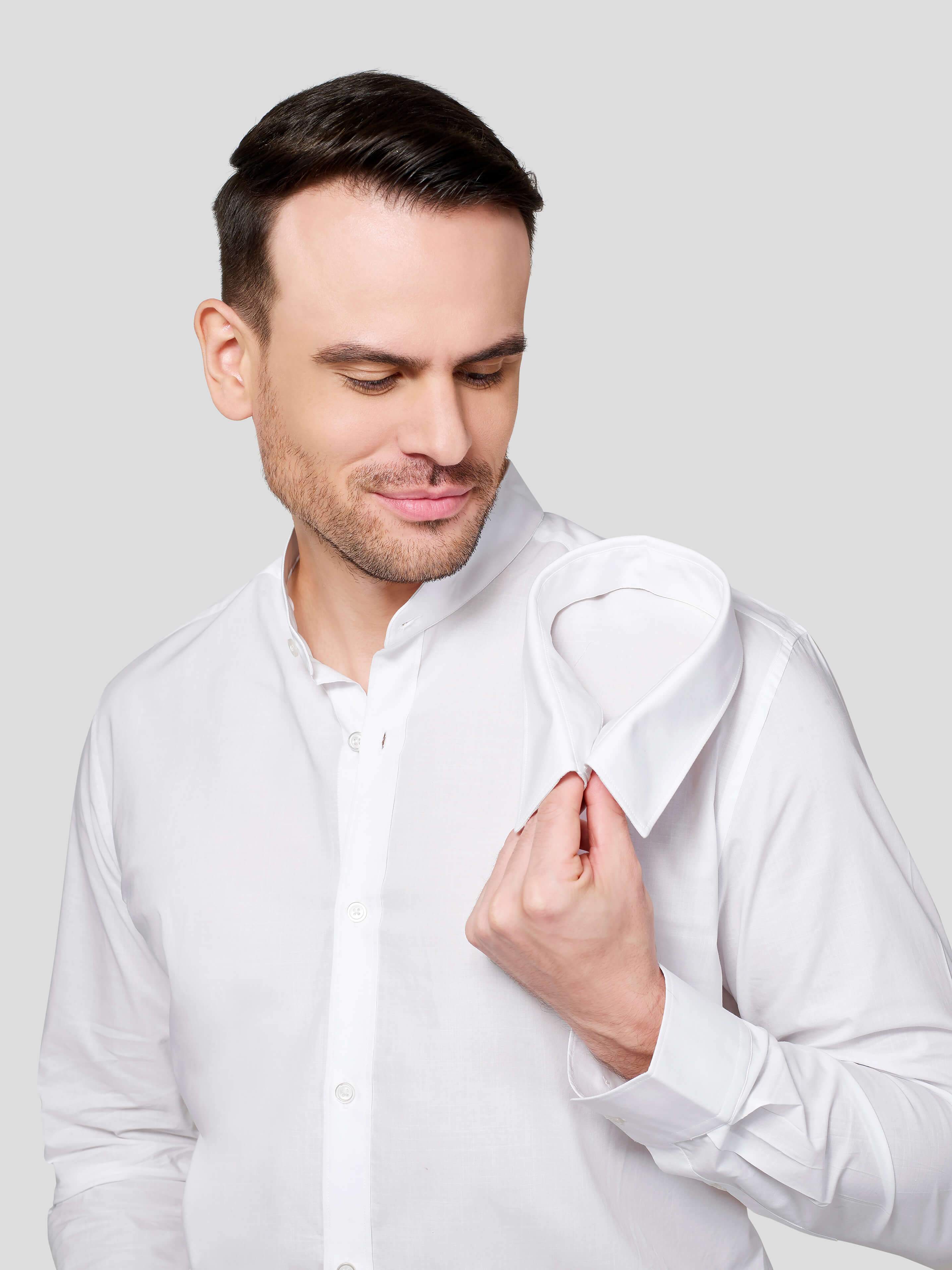 Detachable Collar Shirt - Zest Mélange 