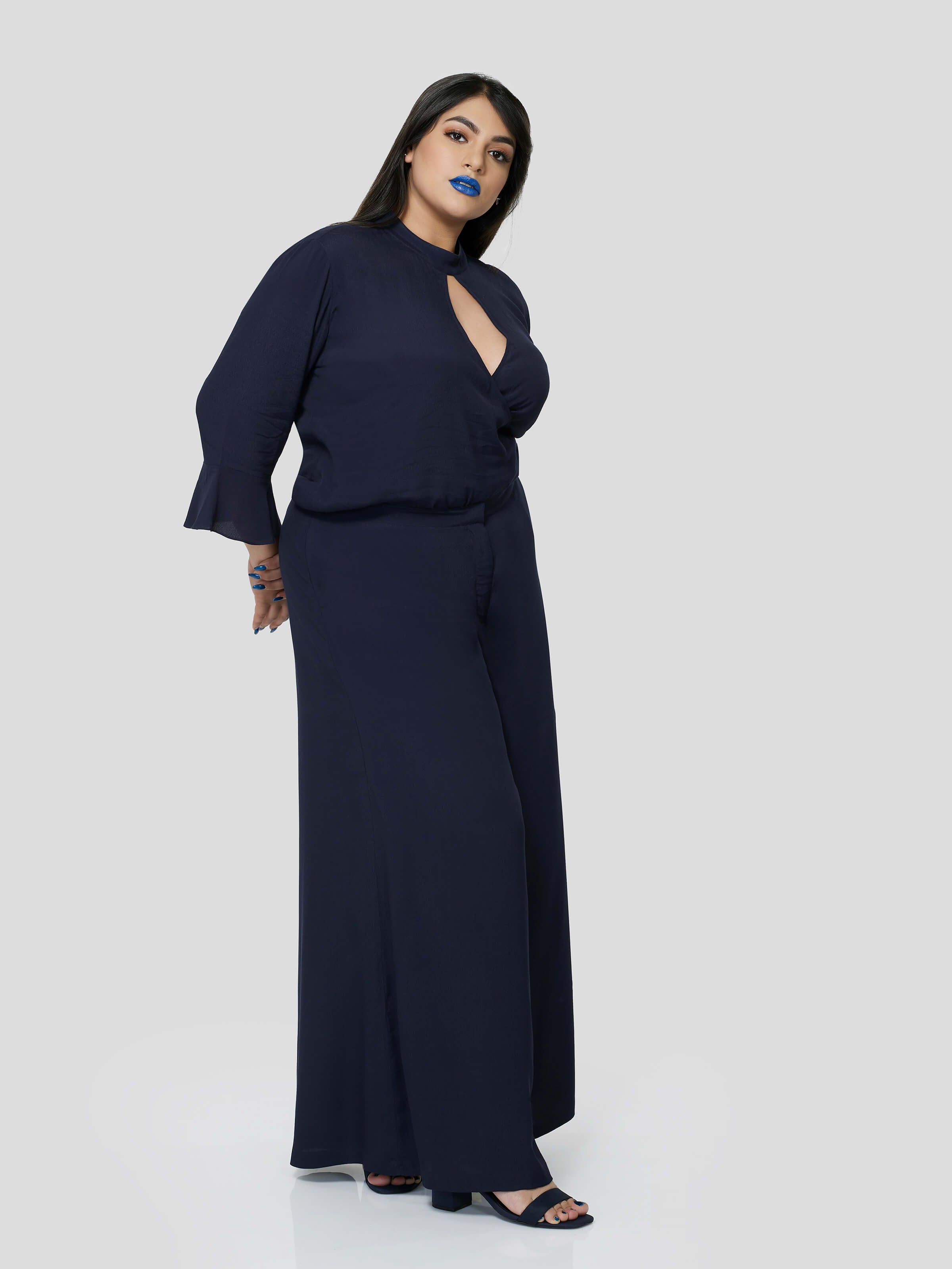 Deep Current Wrap Around Top with Faired Pants - Zest Mélange 