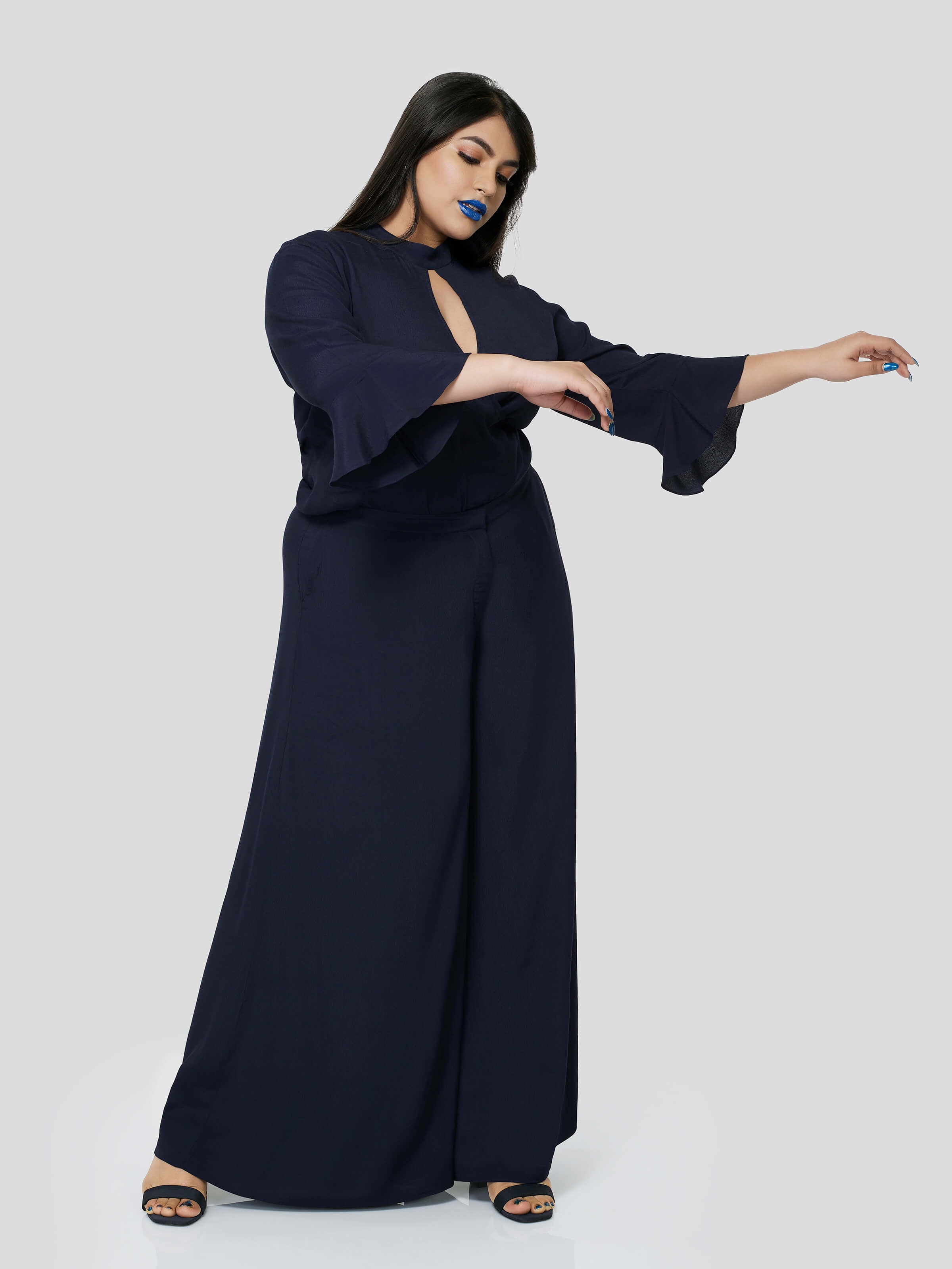 Deep Current Wrap Around Top with Faired Pants - Zest Mélange 