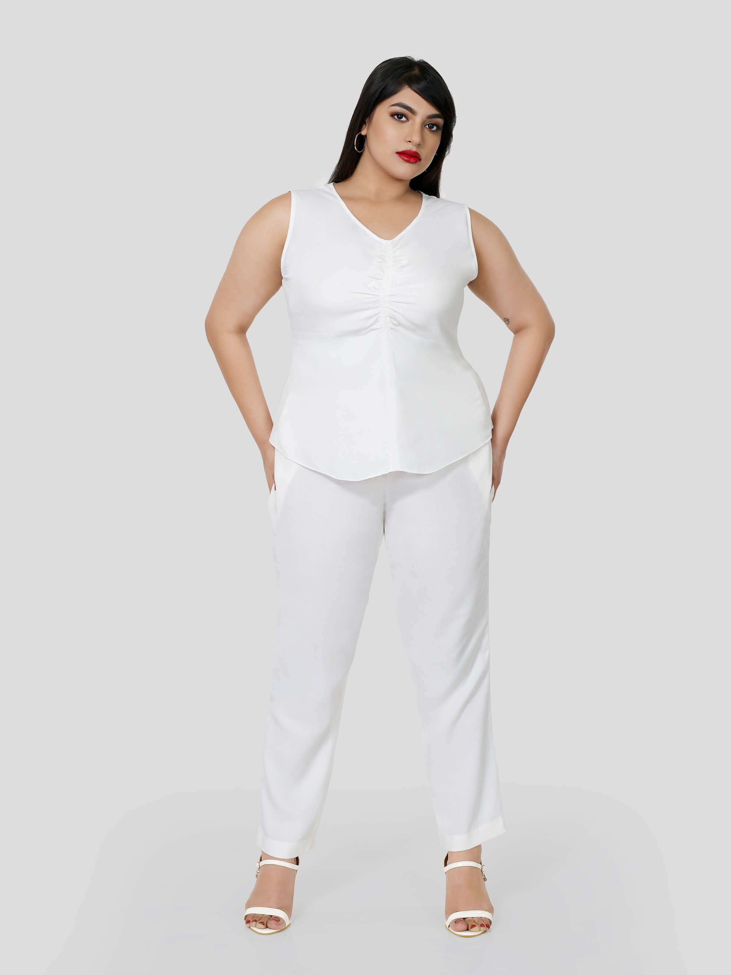 Luminous  Sleeveless Top & Narrow Pants - Zest Mélange 